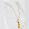 Collar Tous Plata 925 Bicolor Hav con colgante mediano oso con baño de oro 18kt y gemas Sugar Party