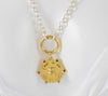 Collar Tous Plata 925 Bicolor Hav con colgante mediano oso con baño de oro 18kt y gemas Sugar Party