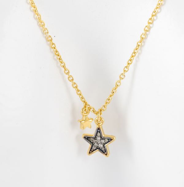 Collar Tous en plata vermeil y estrella de zafiros New Motif