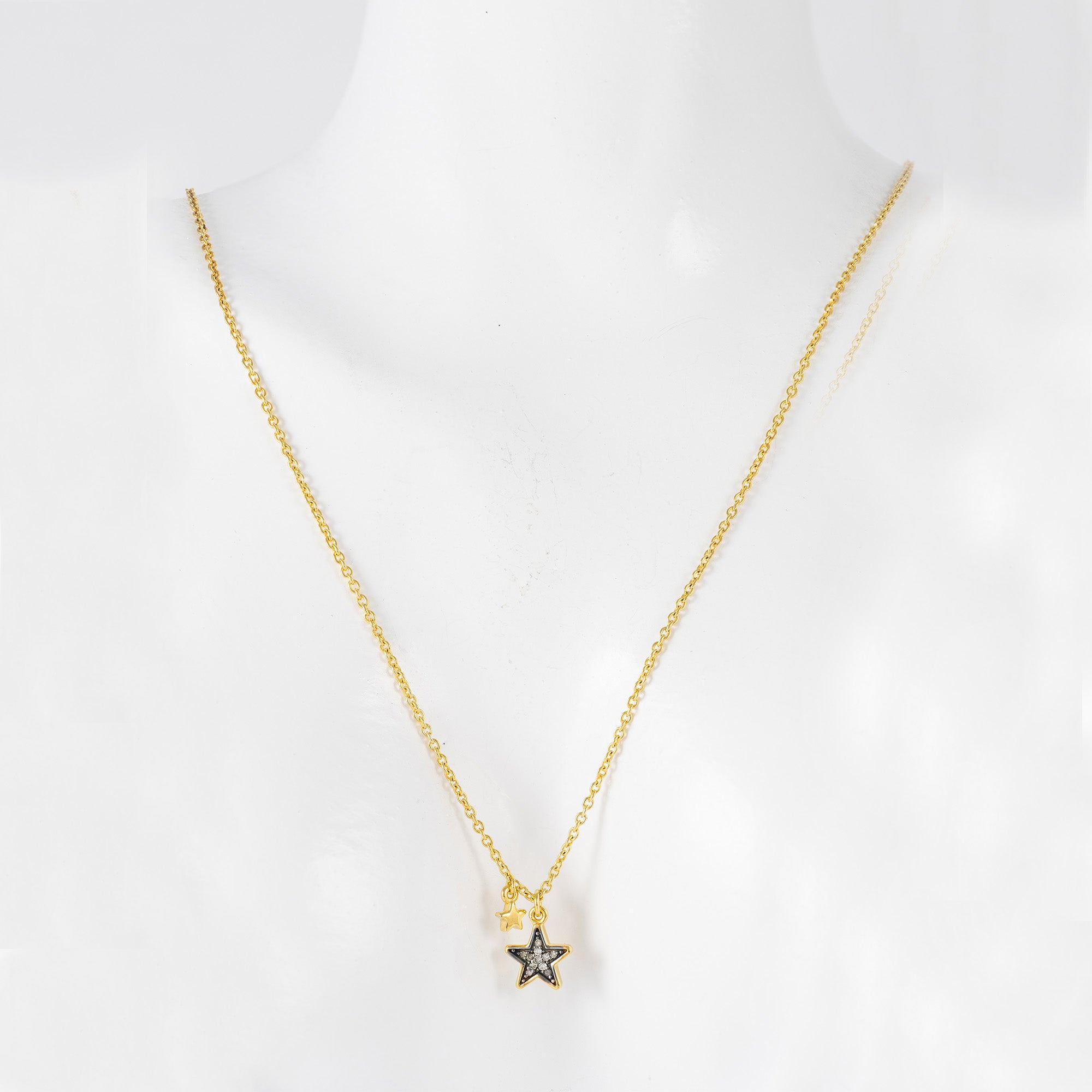 Collar Tous en plata vermeil y estrella de zafiros New Motif