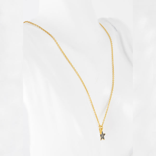 Collar Tous en plata vermeil y estrella de zafiros New Motif