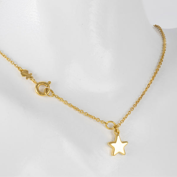 Collar Tous en plata vermeil y estrella de zafiros New Motif