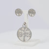 Conjunto Lotus de pendientes y colgante de plata 925 y nácar