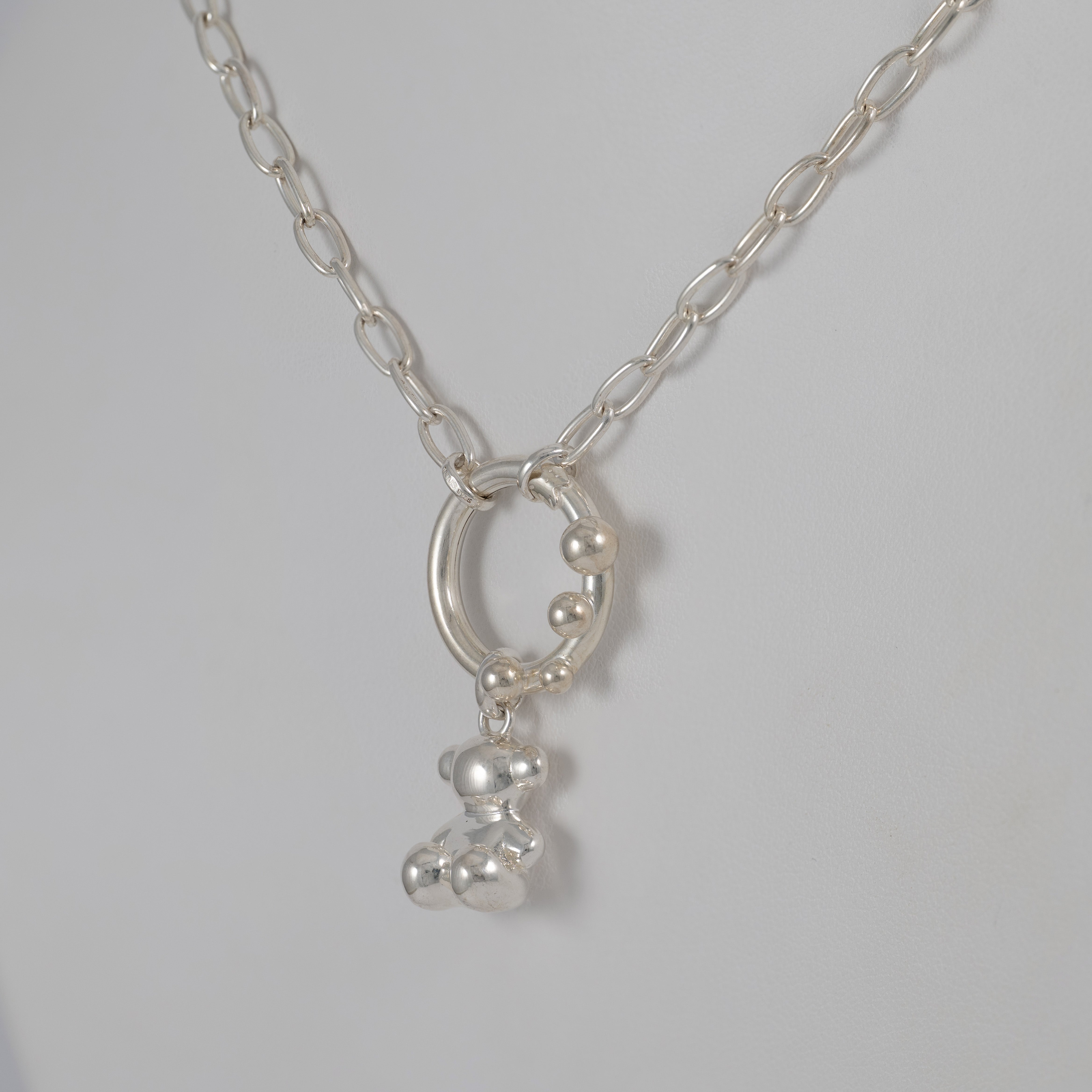 Gargantilla con anilla Tous Hold y Colgante Oso 3D de plata 925