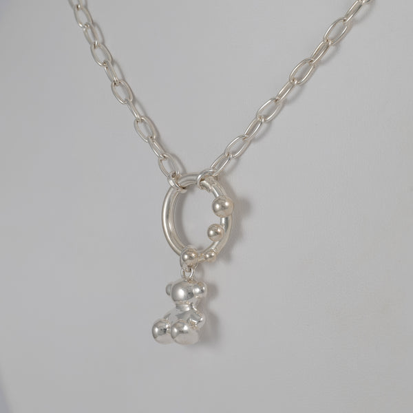 Gargantilla con anilla Tous Hold y Colgante Oso 3D de plata 925