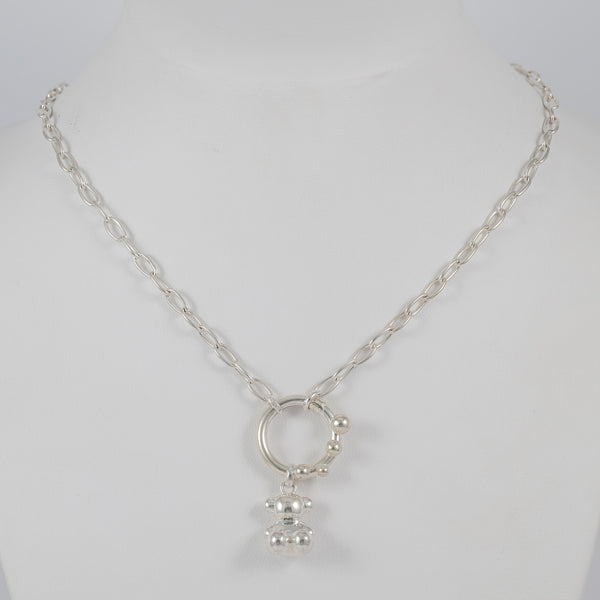 Gargantilla con anilla Tous Hold y Colgante Oso 3D de plata 925