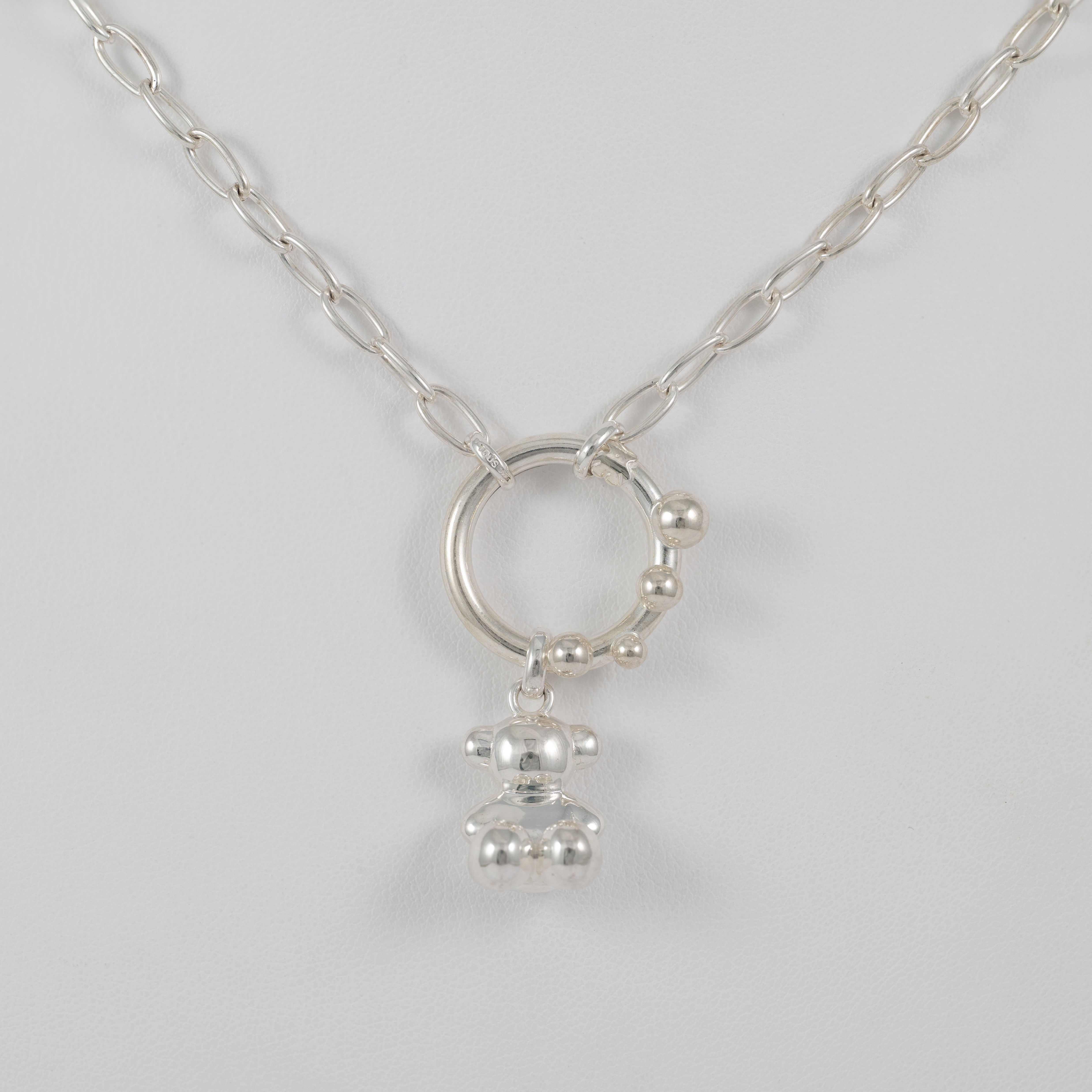 Gargantilla con anilla Tous Hold y Colgante Oso 3D de plata 925
