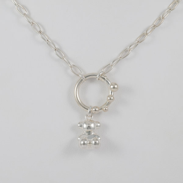 Gargantilla con anilla Tous Hold y Colgante Oso 3D de plata 925