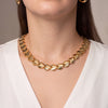 Cadena gargantilla corazones oro 18k 750 50cm