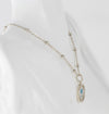 Gargantilla Tous en plata 925 con bolitas y Colgante Crossword Mama de plata 925 y esmalte azul