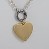 Gargantilla Tous Hold con anilla Dark Silver en plata 925 y colgante Corazón en plata Vermeil