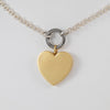 Gargantilla Tous Hold con anilla Dark Silver en plata 925 y colgante Corazón en plata Vermeil