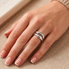 Pack de anillos apilables Pandora de Plata 925 con forma orgánica