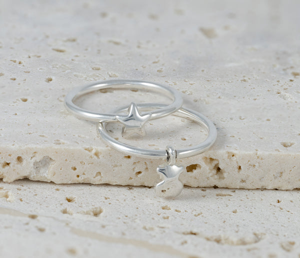 Pack de Anillos Tous motivos oso-estrella de plata Mini Icons