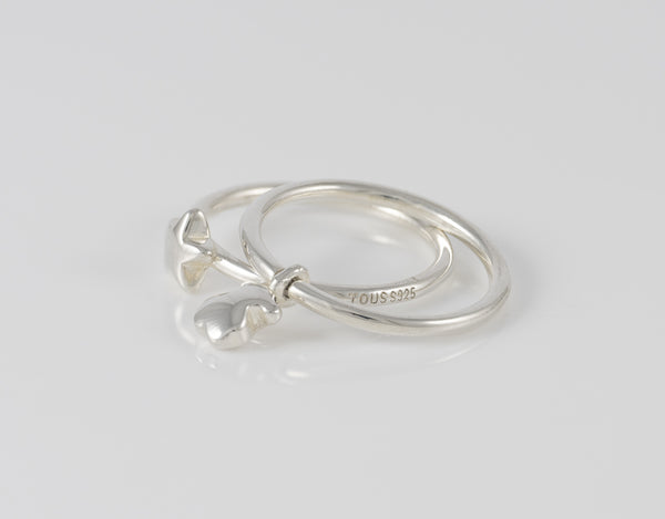 Pack de Anillos Tous motivos oso-estrella de plata Mini Icons