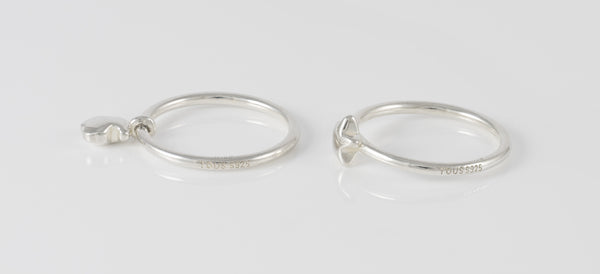 Pack de Anillos Tous motivos oso-estrella de plata Mini Icons