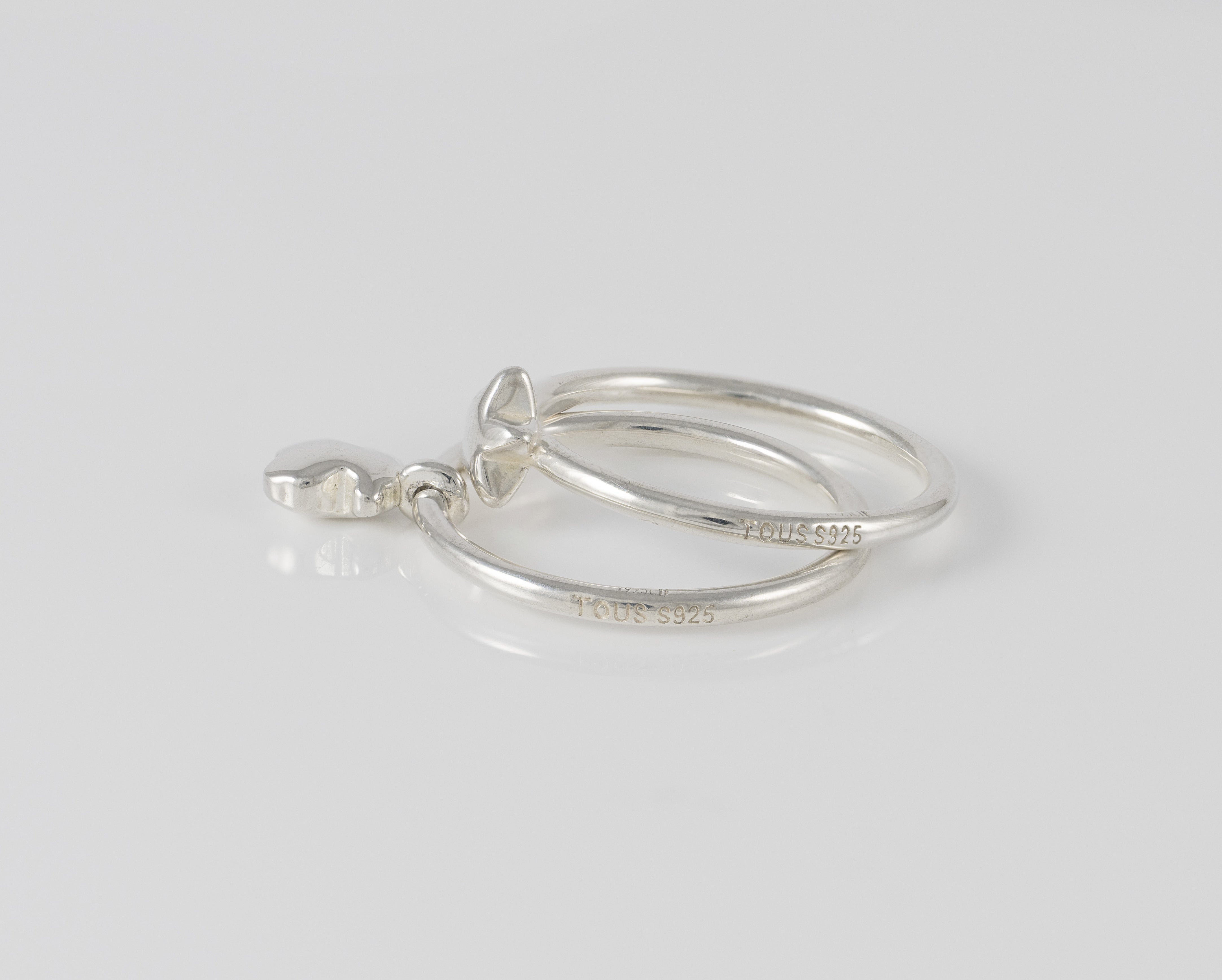 Pack de Anillos Tous motivos oso-estrella de plata Mini Icons