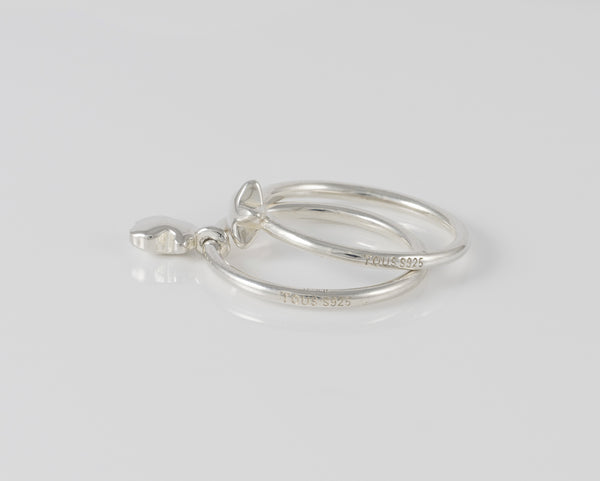 Pack de Anillos Tous motivos oso-estrella de plata Mini Icons