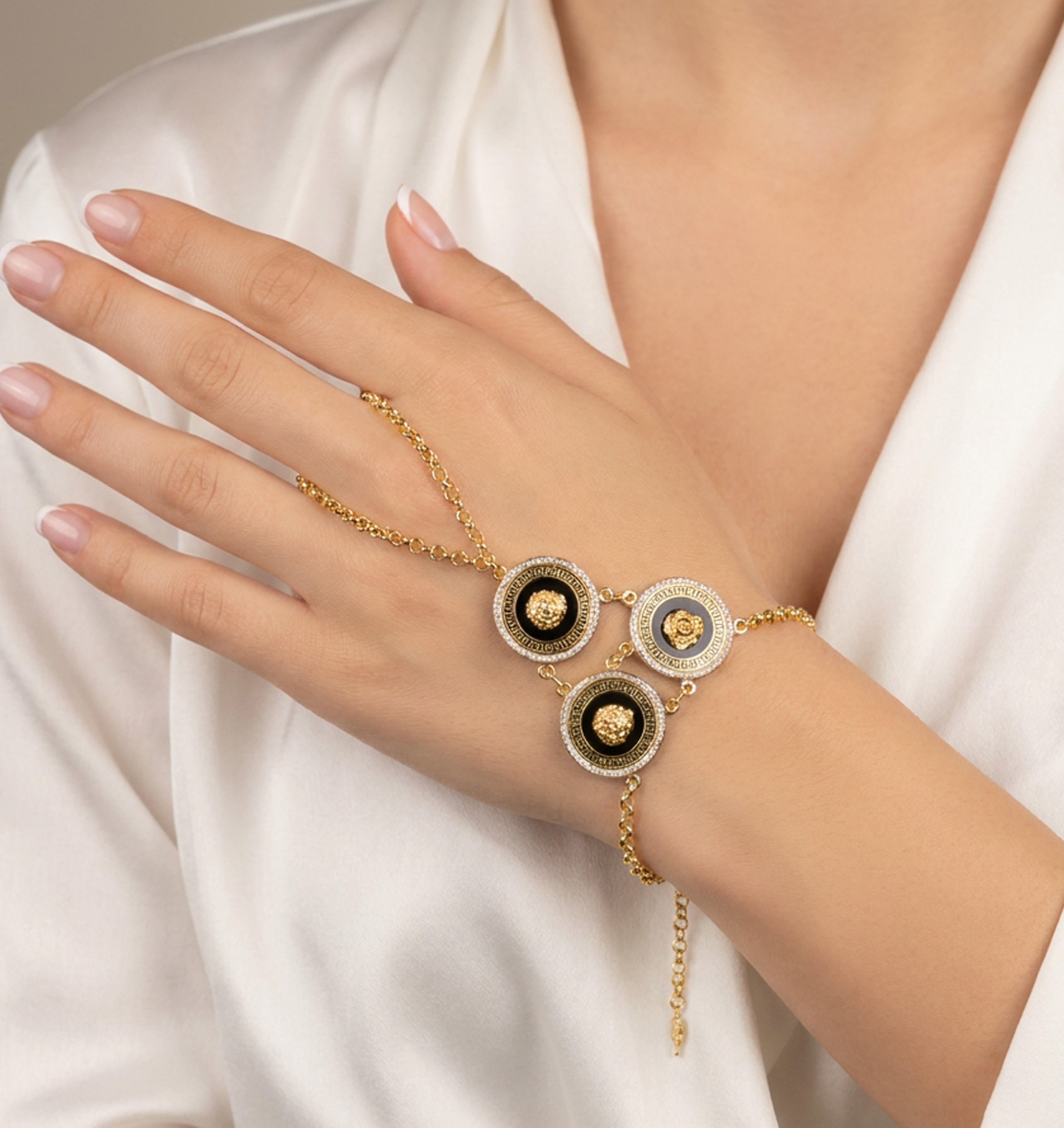 Pulsera pasamanos oro 18k 750