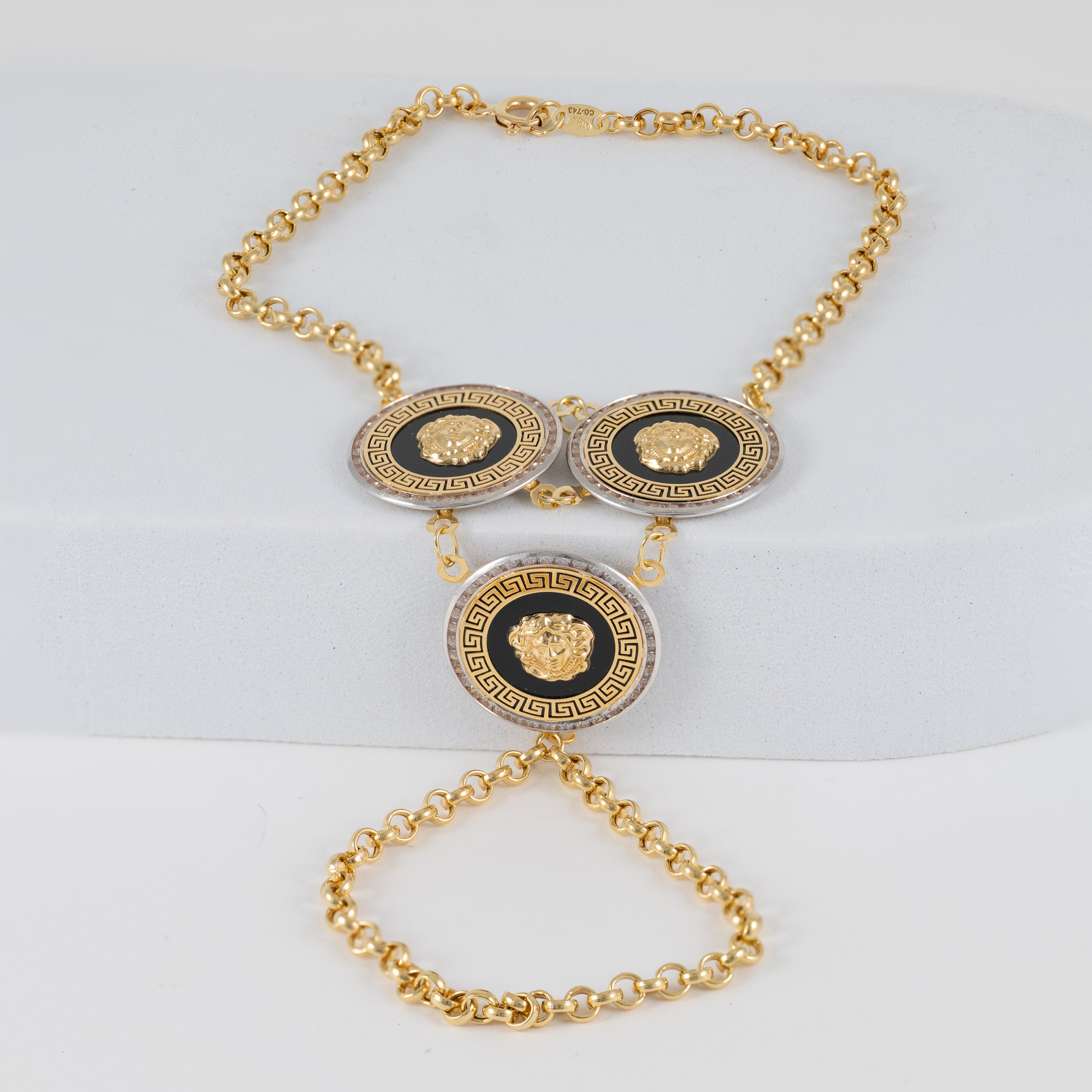 Pulsera pasamanos oro 18k 750