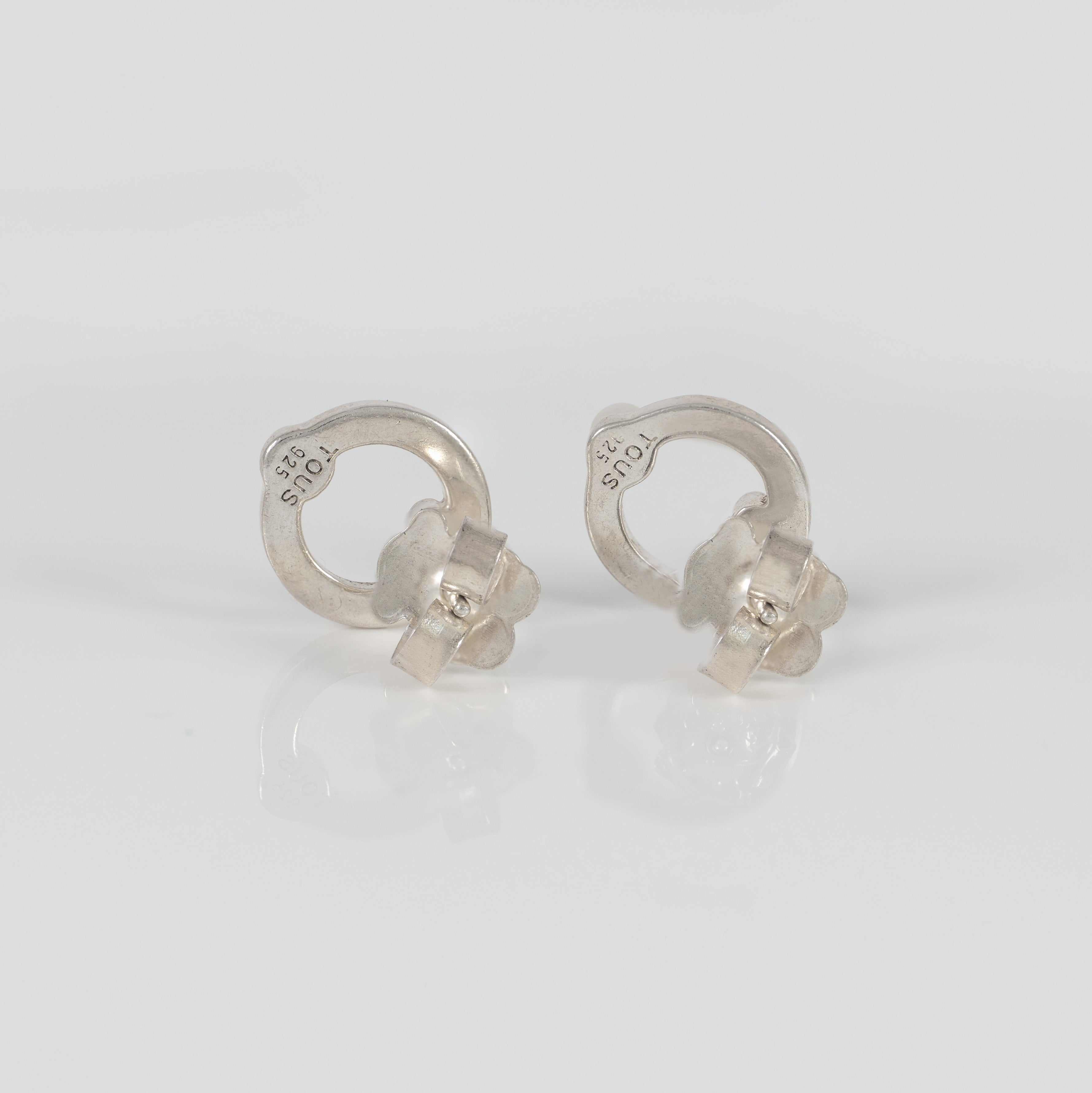 Pendientes Tous de plata con perla motivo oso Super Power