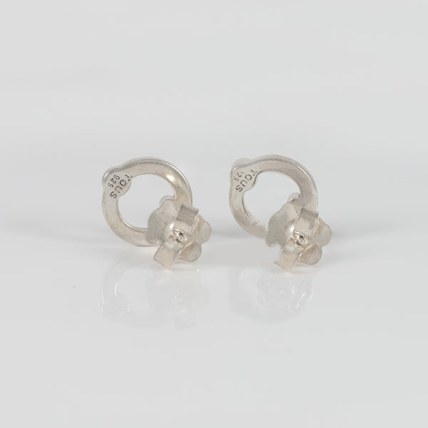 Pendientes Tous de plata con perla motivo oso Super Power