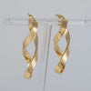 Pendientes de aro en oro 18k 750 forma de 8
