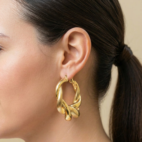 Pendientes de aro oro 18k 750