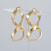 Pendientes de aro en oro 18k 750 forma de 8