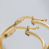 Pendientes de aro en oro 18k 750 forma de 8