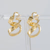 Pendientes de aro en oro 18k 750 forma de 8