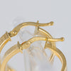 Pendientes de aro en oro 18k 750 forma de 8