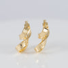Pendientes de aro en oro 18k 750 forma de 8