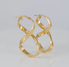 Pendientes de aro en oro 18k 750 forma de 8