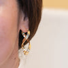 Pendientes de aro en oro 18k 750 forma de 8