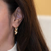 Pendientes de aro en oro 18k 750 forma de 8