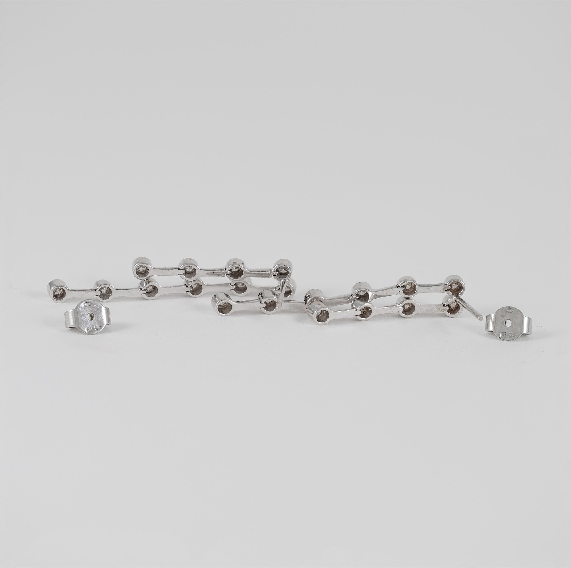 Pendientes en oro blanco 18k con diamantes