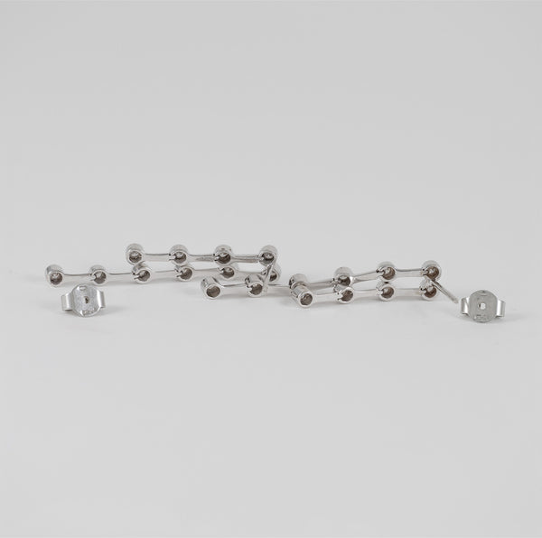 Pendientes en oro blanco 18k con diamantes