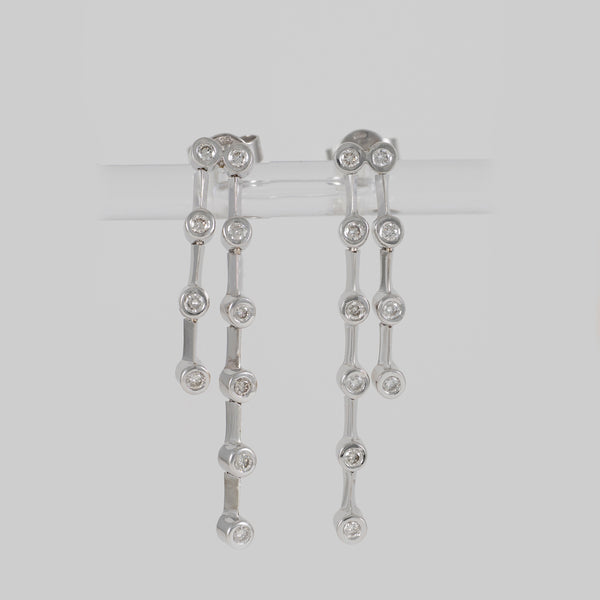 Pendientes en oro blanco 18k con diamantes