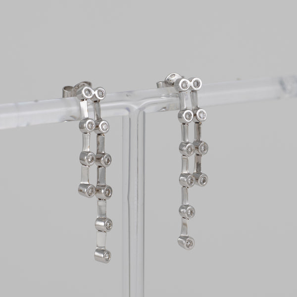 Pendientes en oro blanco 18k con diamantes
