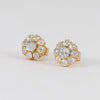 Pendientes antiguos en oro amarillo 18k y diamantes 2.5 ct