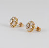 Pendientes antiguos en oro amarillo 18k y diamantes 2.5 ct
