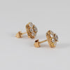 Pendientes antiguos en oro amarillo 18k y diamantes 2.5 ct