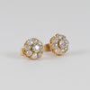 Pendientes antiguos en oro amarillo 18k y diamantes 2.5 ct
