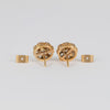 Pendientes antiguos en oro amarillo 18k y diamantes 2.5 ct