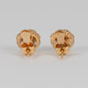 Pendientes antiguos en oro amarillo 18k con diamantes 1.6ct y perlas