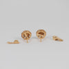 Pendientes antiguos en oro amarillo 18k con diamantes 1.6ct y perlas