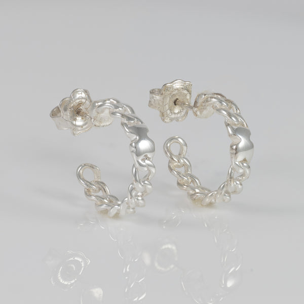 Pendientes Tous de aro cortos en plata 925  motivo osos Bold Motiff