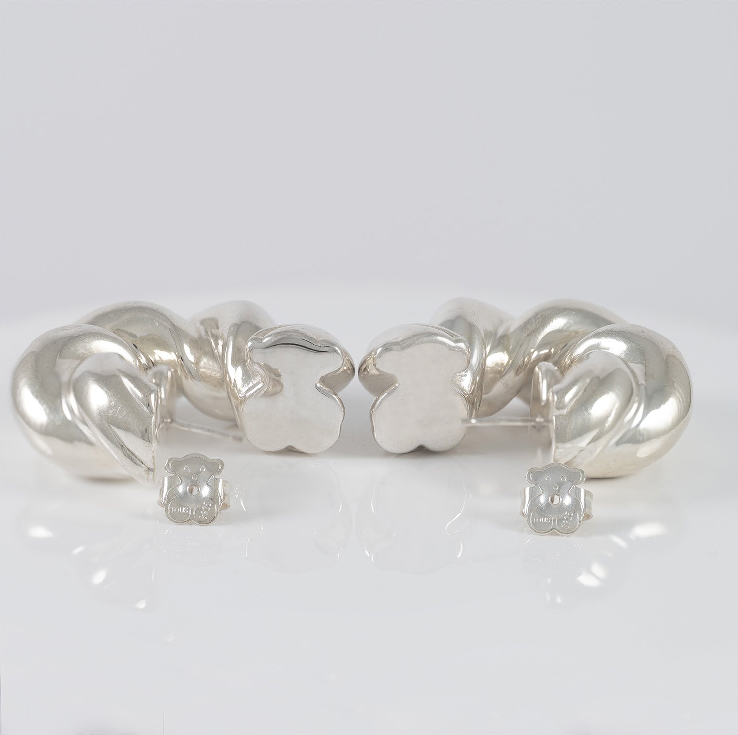 Pendientes Tous de aro en plata 925  Twisted