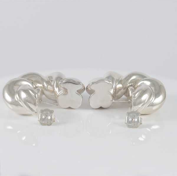 Pendientes Tous de aro en plata 925  Twisted